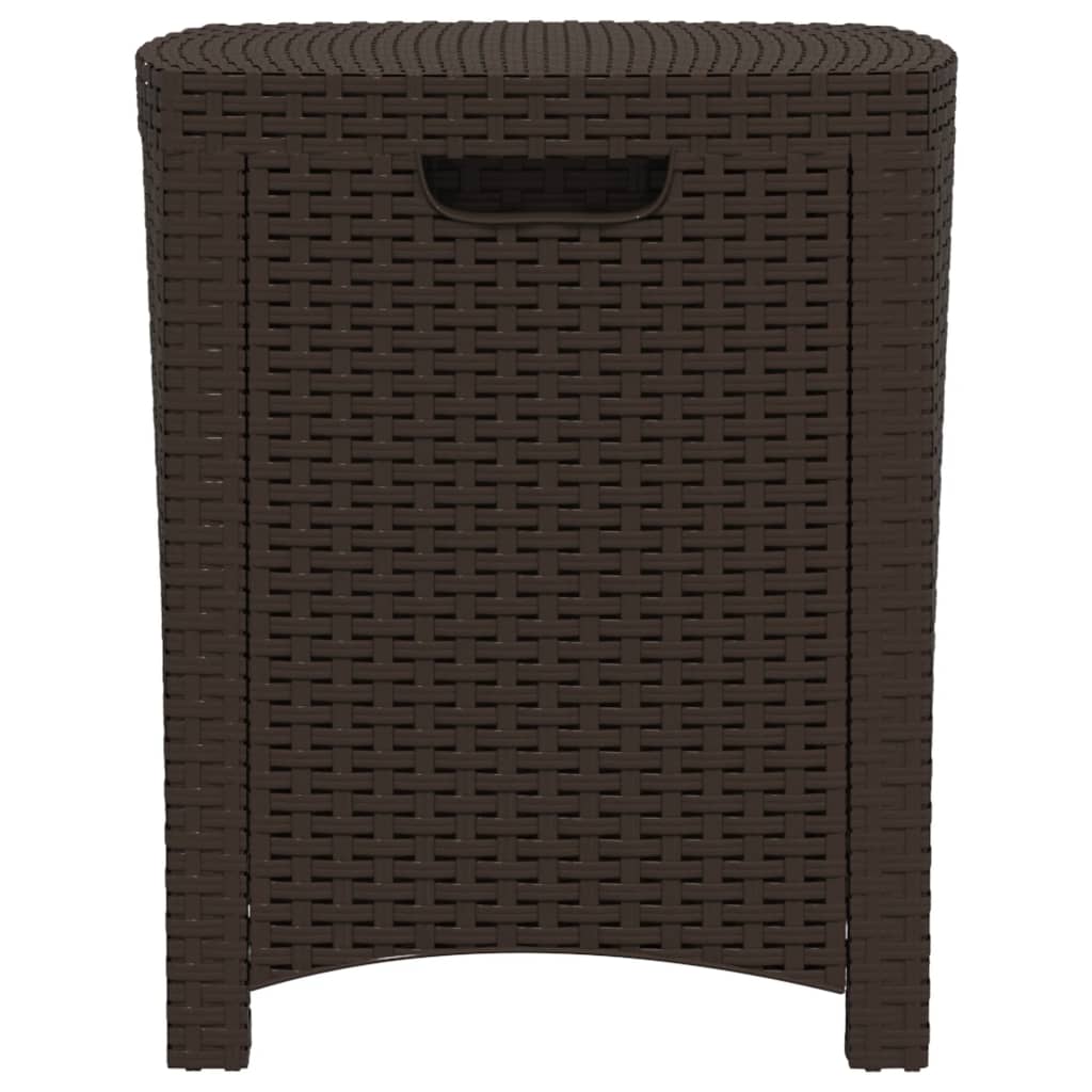 Baule da Giardino 39x39x46 cm in Rattan PP Marrone 318234