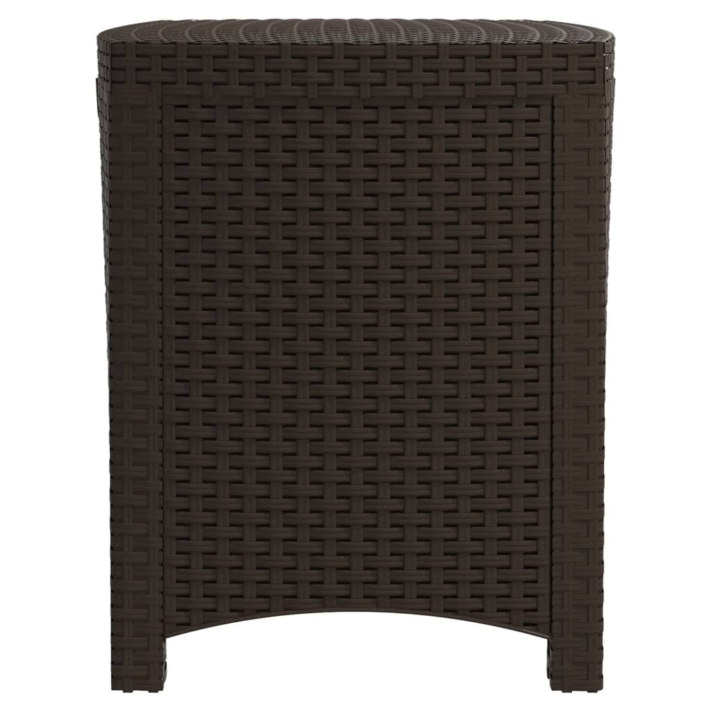 Baule da Giardino 39x39x46 cm in Rattan PP Marrone 318234