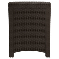 Baule da Giardino 39x39x46 cm in Rattan PP Marrone 318234