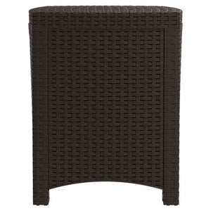 Baule da Giardino 39x39x46 cm in Rattan PP Marrone 318234