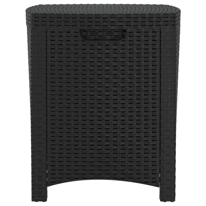 Baule da Giardino 39x39x46 cm in Rattan PP Grafite cod mxl 77156