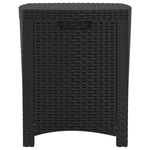 Baule da Giardino 39x39x46 cm in Rattan PP Grafite 318235