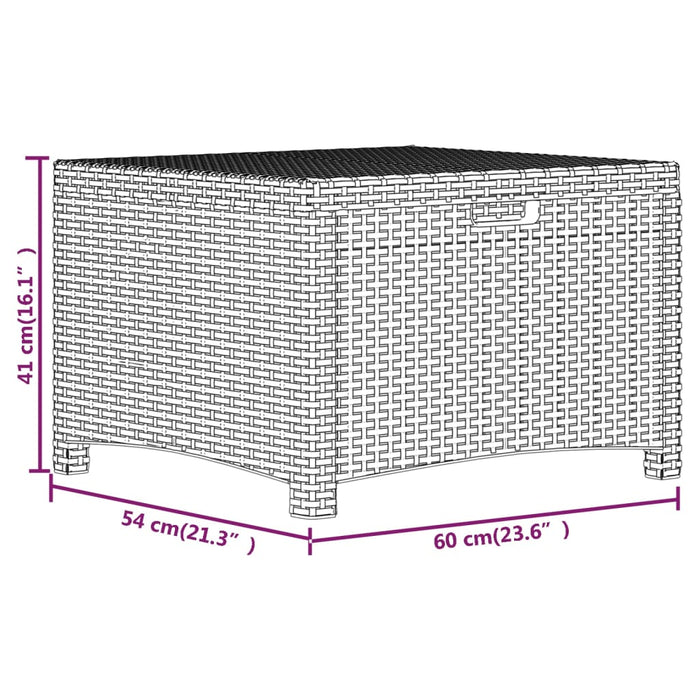 Baule da Giardino 60x54x41 cm Marrone in Rattan PP cod mxl 67599