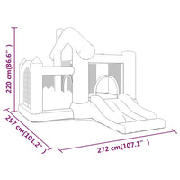 Happy Hop Castello Gonfiabile con Scivolo 272x257x220 cm in PVC