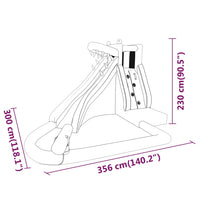Happy Hop Scivolo d'Acqua Gonfiabile con Piscina 356x300x230 cm PVC cod 8698