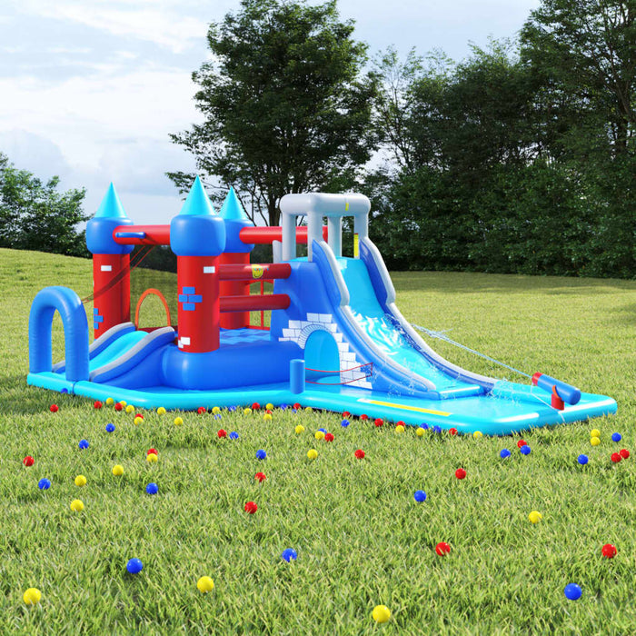 Happy Hop Parco Giochi Gonfiabile Bagnato e Asciutto 590x390x225cm PVC