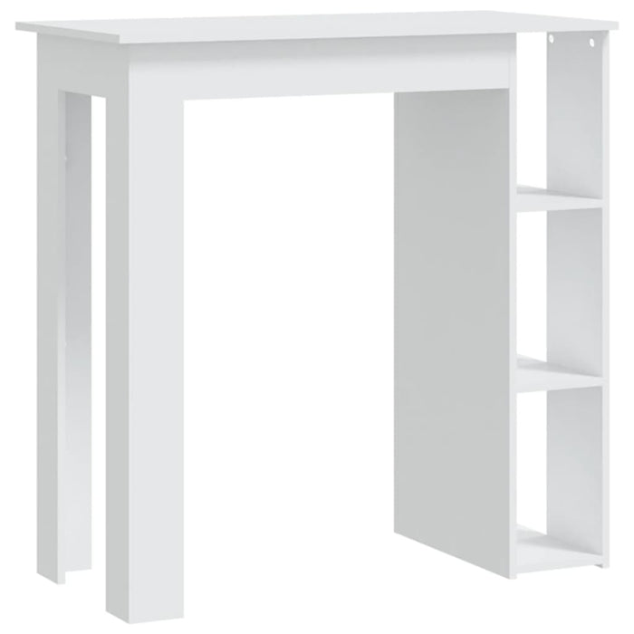 Tavolino da Bar con Ripiani Bianco 102x50x103,5cm in Truciolato 809458