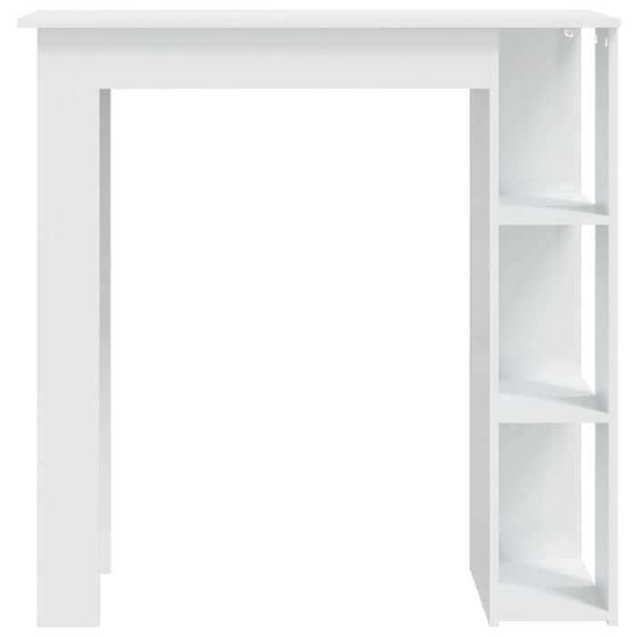 Tavolino da Bar con Ripiani Bianco Lucido 102x50x103,5 cm cod mxl 50988