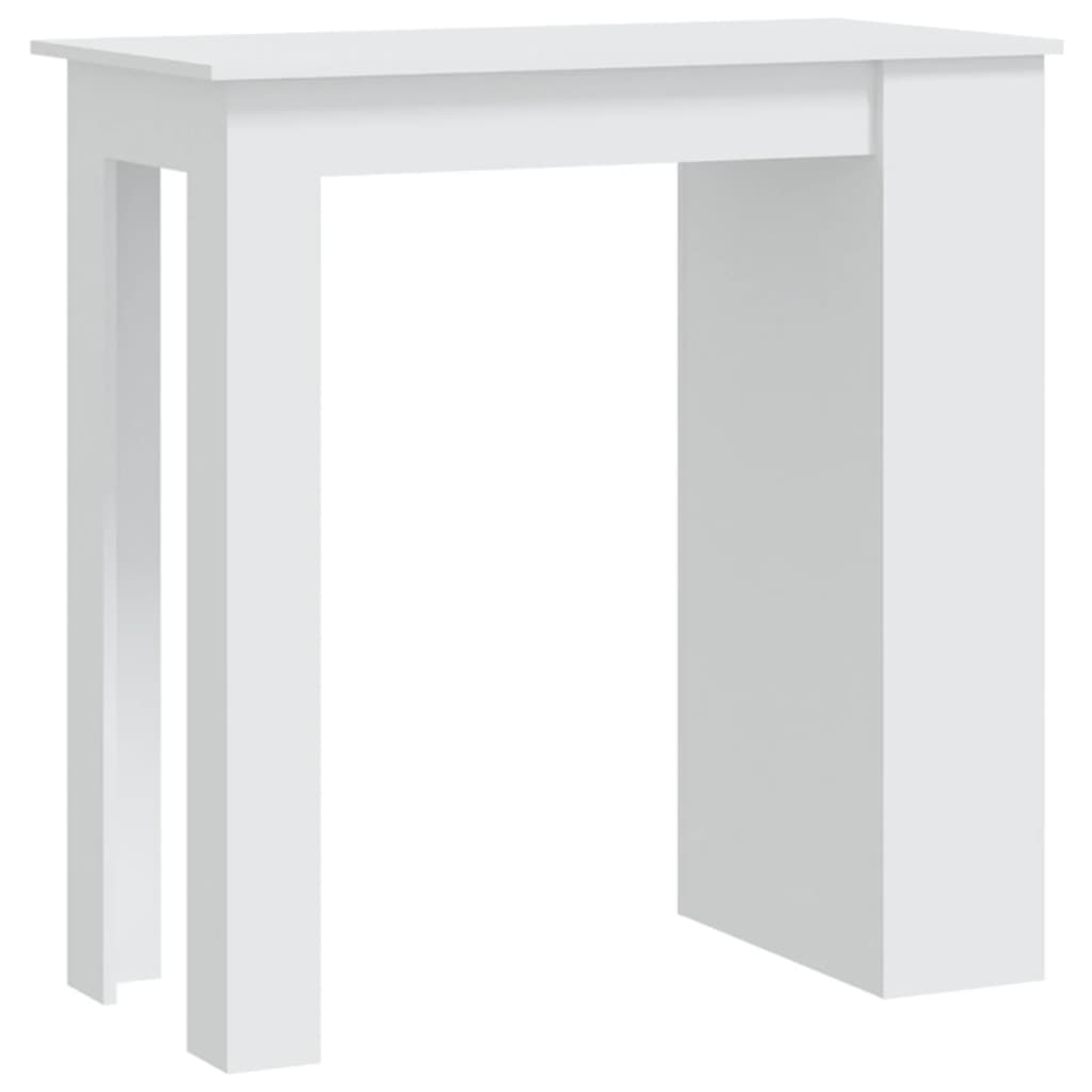 Tavolino da Bar con Mensole Bianco 102x50x103,5 cm Truciolato cod mxl 29843