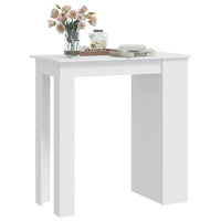 Tavolino da Bar con Mensole Bianco 102x50x103,5 cm Truciolato cod mxl 29843