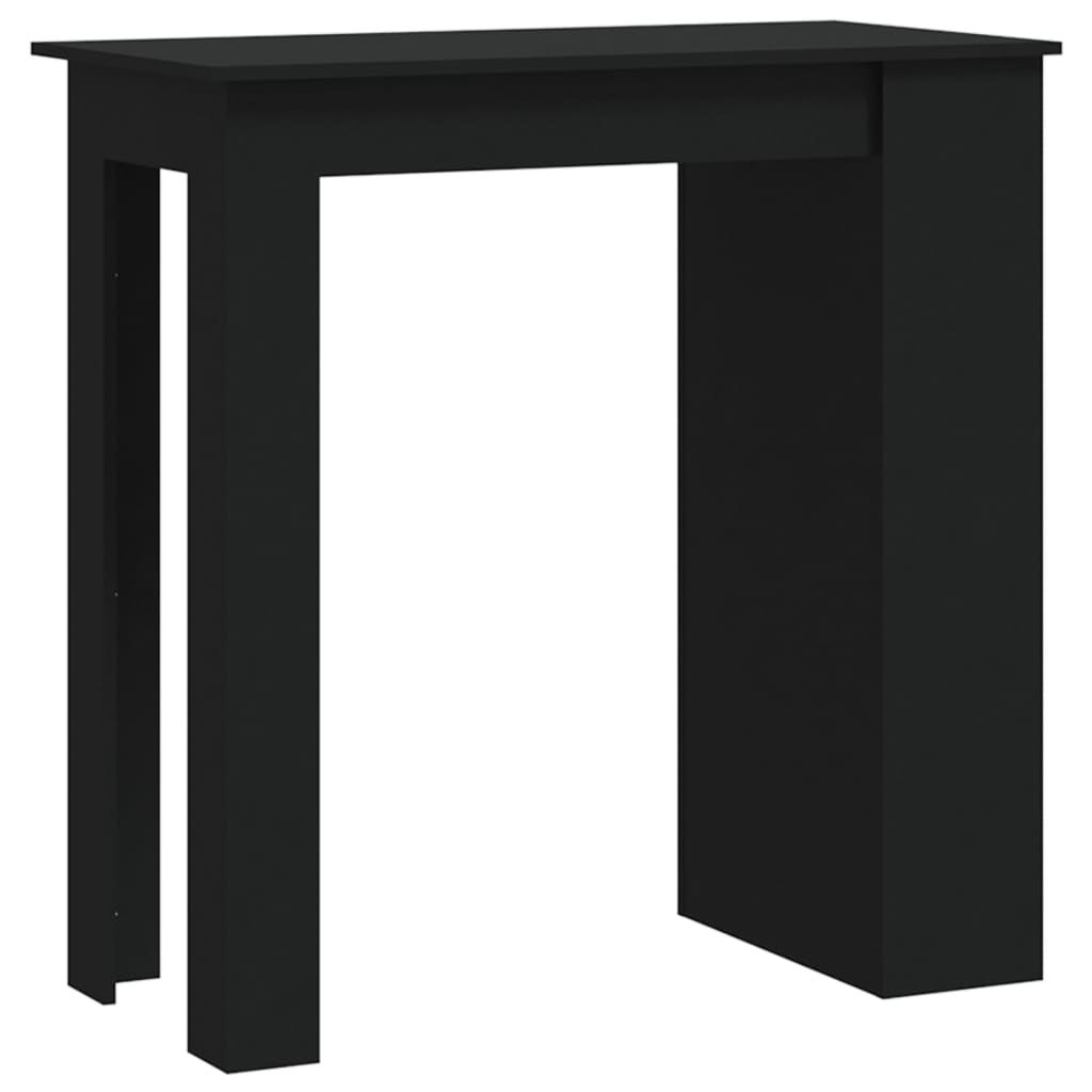 Tavolino da Bar con Ripiani Nero 102x50x103,5 cm in Truciolato cod mxl 29858