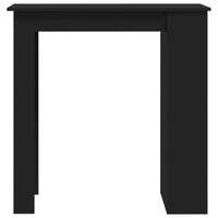 Tavolino da Bar con Ripiani Nero 102x50x103,5 cm in Truciolato cod mxl 29858