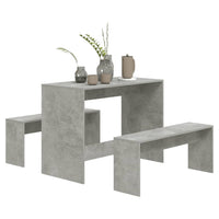 Set da Pranzo 3 Pz Grigio Cemento in Truciolato cod mxl 12652