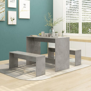 Set da Pranzo 3 Pz Grigio Cemento in Truciolato cod mxl 12652