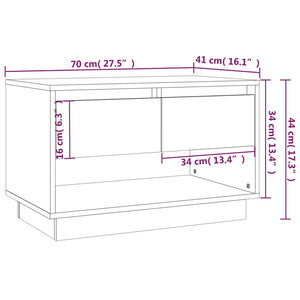 Mobile TV Grigio Cemento 70x41x44 cm in Truciolato