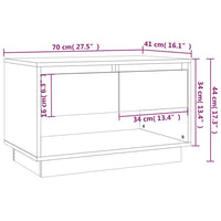 Mobile Porta TV Bianco Lucido 70x41x44 cm in Truciolato 809500