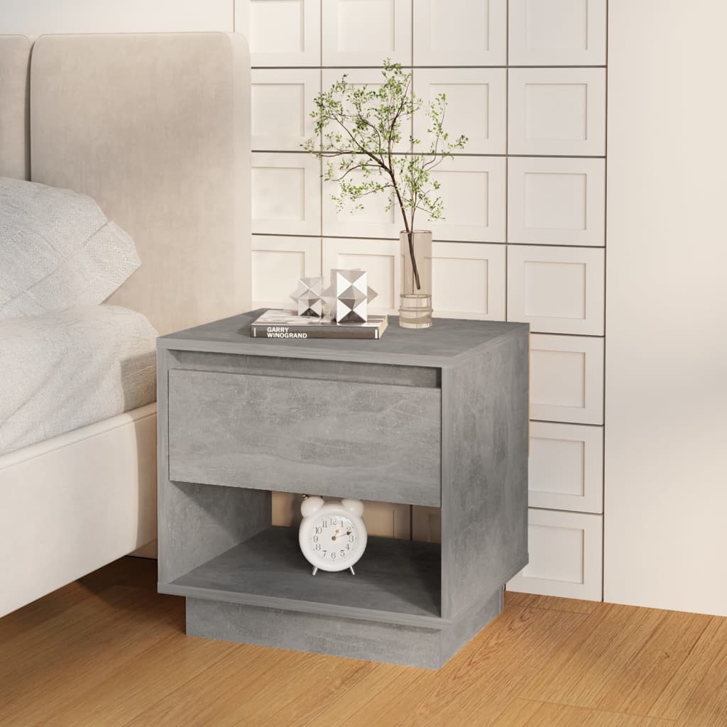 Comodini 2 pz Grigio Cemento 45x34x44 cm in Truciolato cod mxl 49285