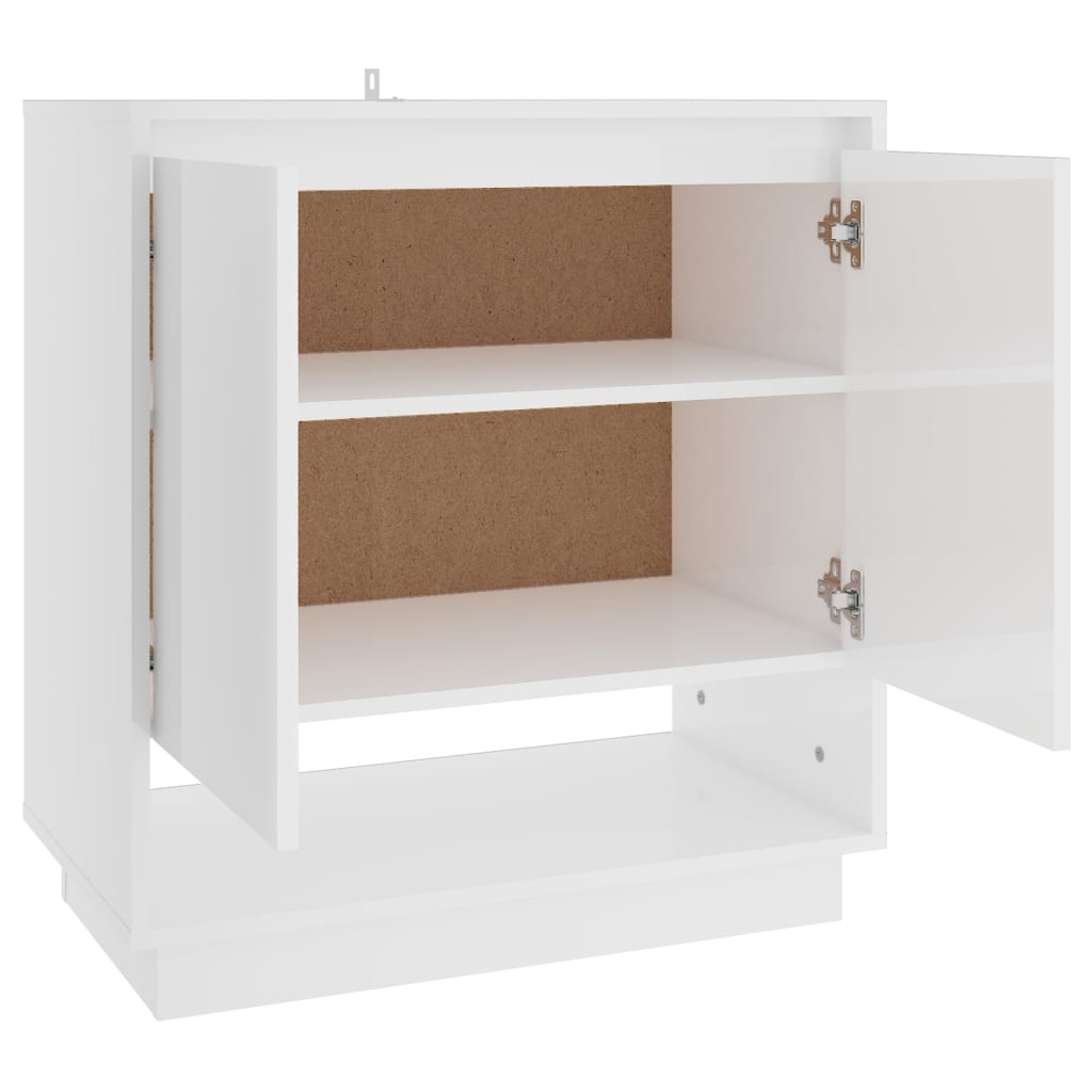 Credenza Bianco Lucido 70x41x75 cm in Truciolato cod mxl 22759