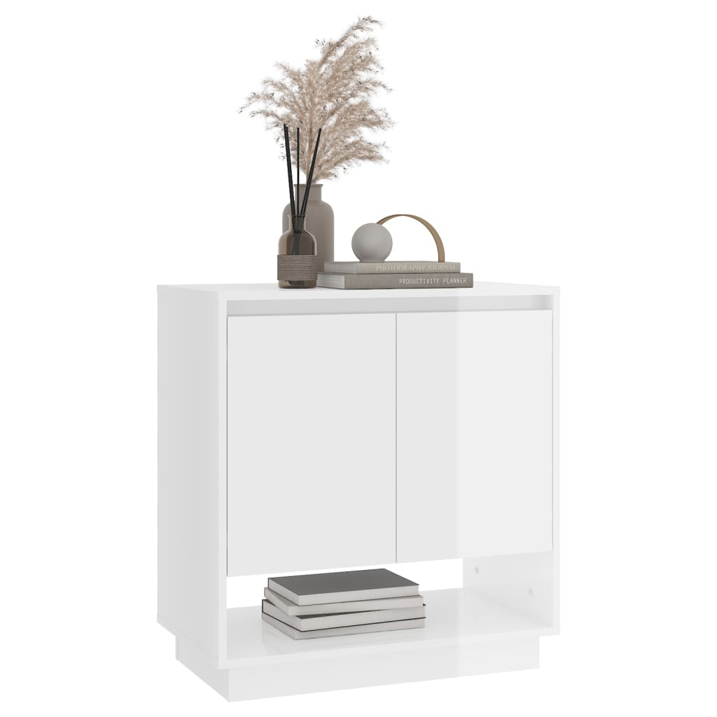 Credenza Bianco Lucido 70x41x75 cm in Truciolato cod mxl 22759