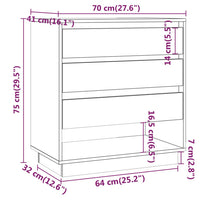 Credenza Bianca 70x41x75 cm in Truciolato 809548