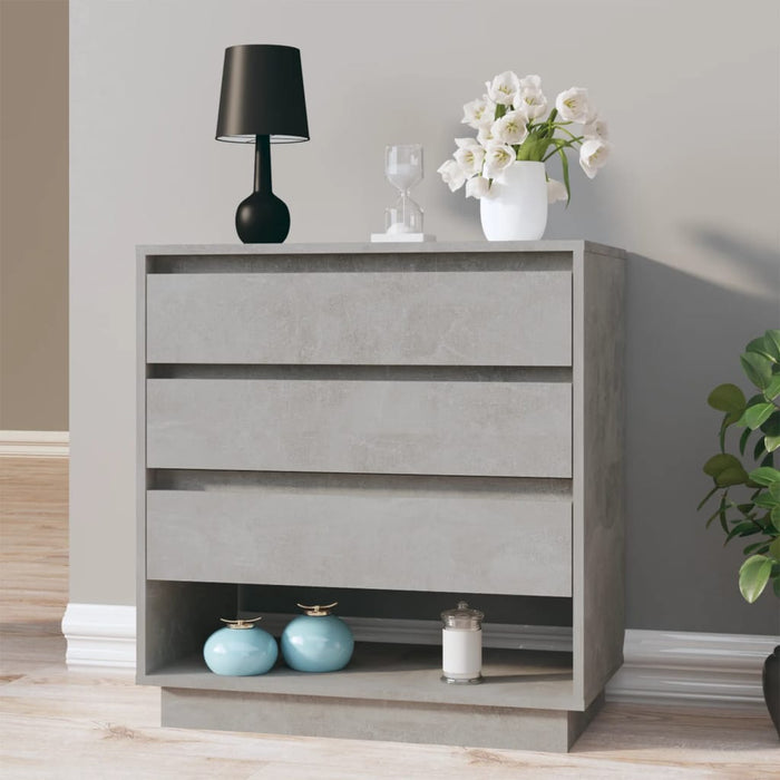 Credenza Grigio Cemento 70x41x75 cm in Truciolato 809552