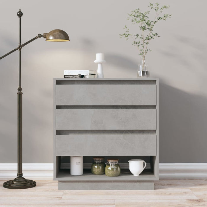 Credenza Grigio Cemento 70x41x75 cm in Truciolato 809552