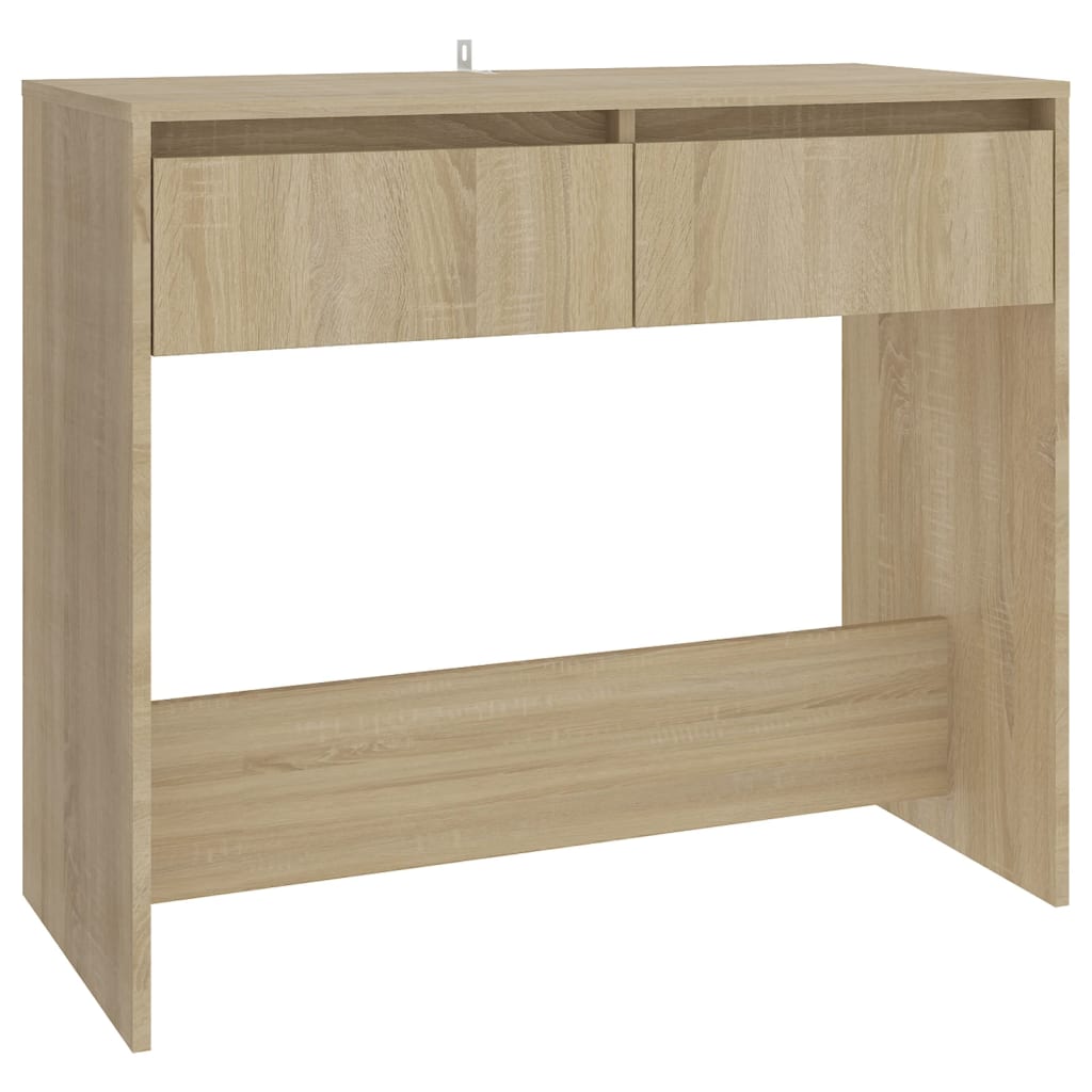 Tavolo Consolle Rovere Sonoma 89x41x76,5 cm in Acciaio 809569