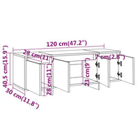 Mobile Porta TV Rovere Sonoma 120x30x40,5 cm in Truciolato cod mxl 23048