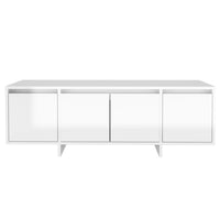 Mobile TV Bianco Lucido 120x30x40,5 cm in Truciolato