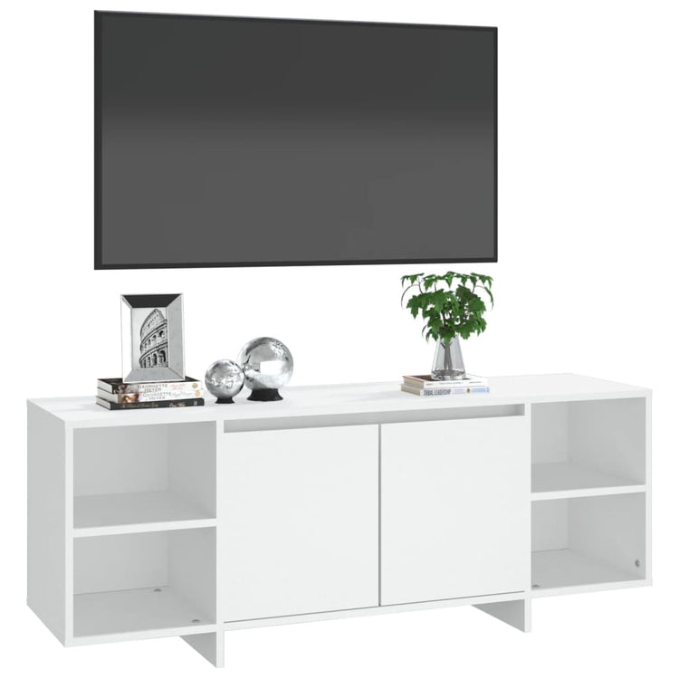 Mobile Porta TV Bianco 130x35x50 cm in Truciolato 809584