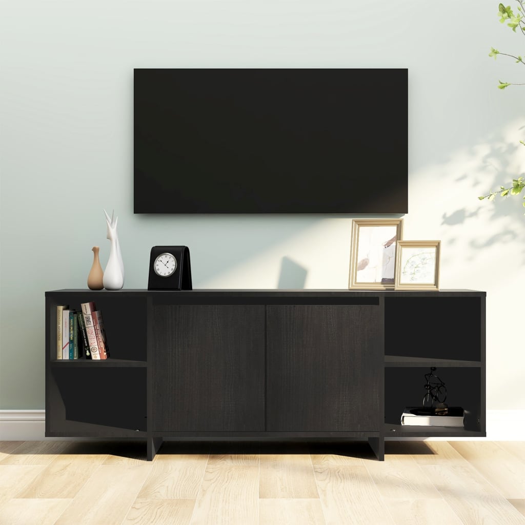 Mobile Porta TV Nero 130x35x50 cm in Truciolato cod mxl 33937