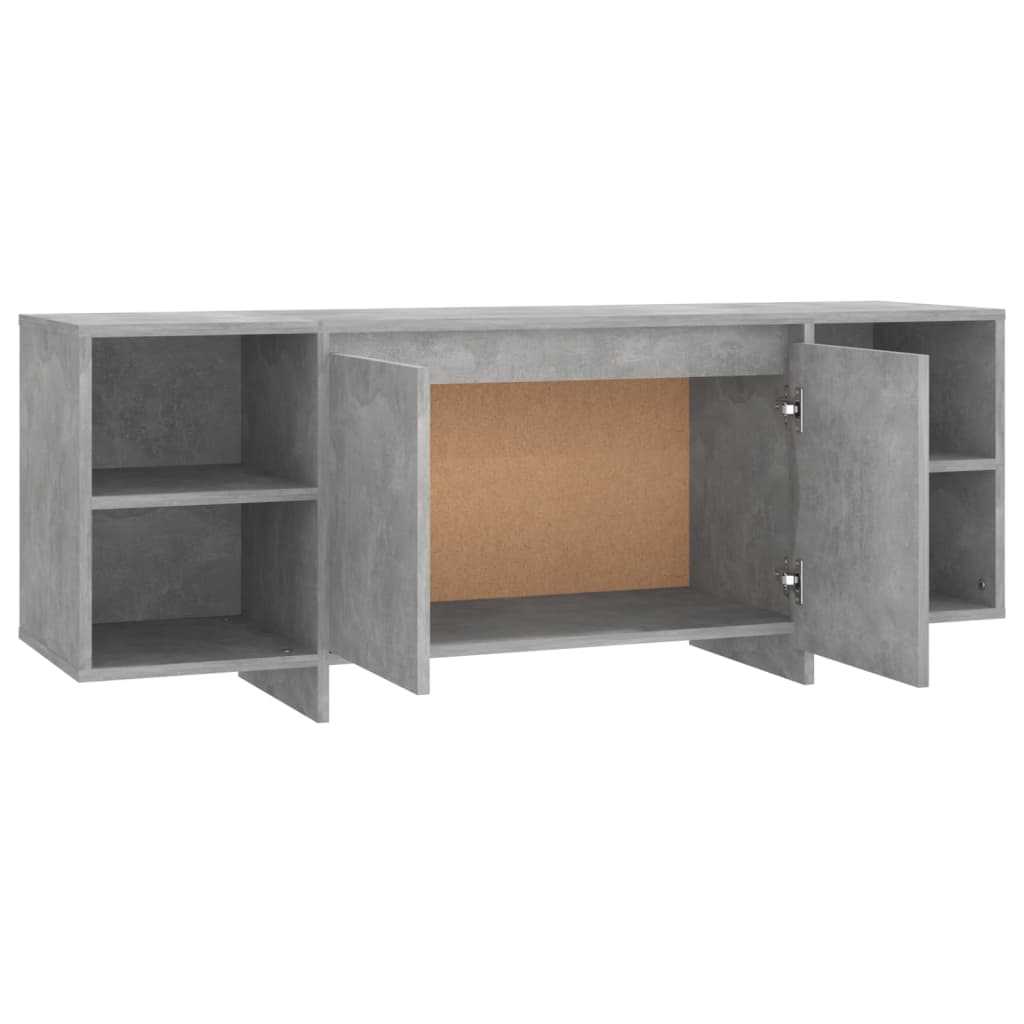 Mobile TV Grigio Cemento 130x35x50 cm in Truciolato 809588