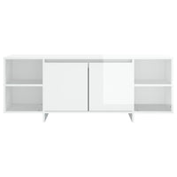 Mobile TV Bianco Lucido 130x35x50 cm in Truciolato 809590