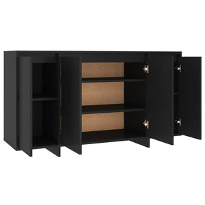 Credenza Nera 135x41x75 cm in Truciolato cod mxl 12207