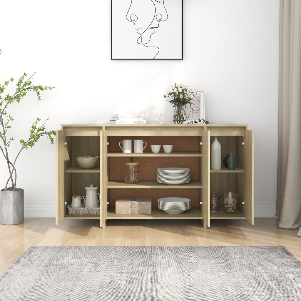 Credenza Rovere Sonoma 135x41x75 cm in Truciolato cod mxl 21121