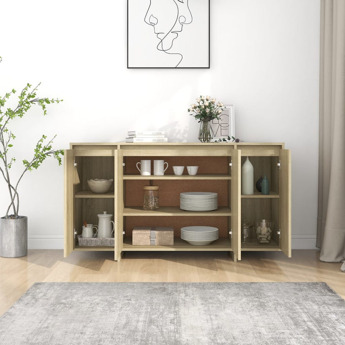 Credenza Rovere Sonoma 135x41x75 cm in Truciolato cod mxl 21121