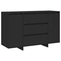 Credenza con 3 Cassetti Nera 120x41x75 cm in Truciolato cod mxl 12304