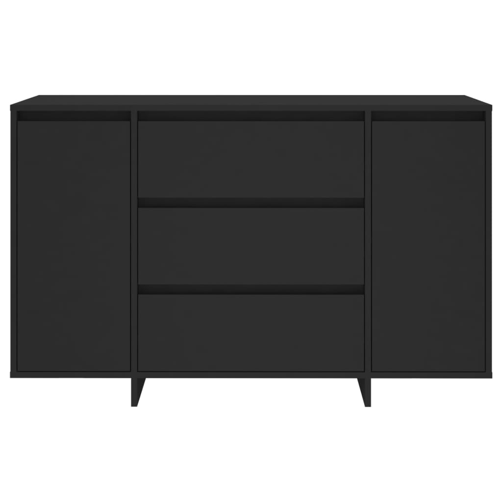 Credenza con 3 Cassetti Nera 120x41x75 cm in Truciolato cod mxl 12304