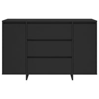 Credenza con 3 Cassetti Nera 120x41x75 cm in Truciolato cod mxl 12304