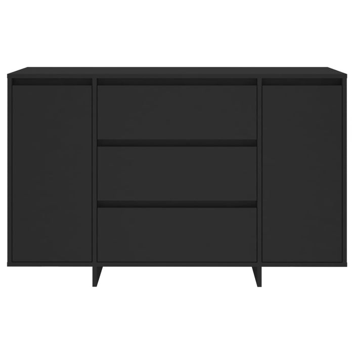 Credenza con 3 Cassetti Nera 120x41x75 cm in Truciolato cod mxl 12304