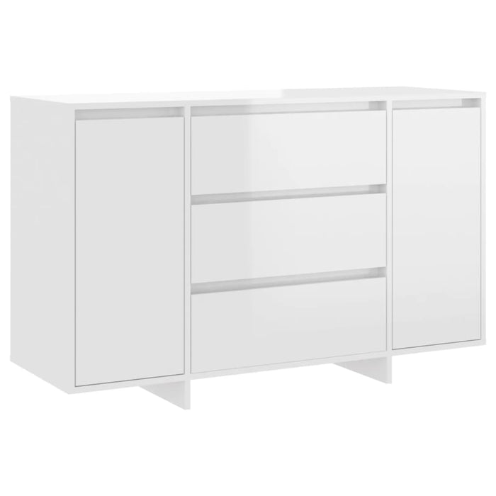 Credenza con 3 Cassetti Bianco Lucido 120x41x75cm in Truciolato cod mxl 10140