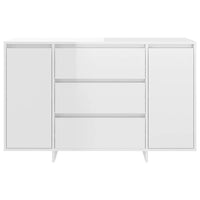 Credenza con 3 Cassetti Bianco Lucido 120x41x75cm in Truciolato cod mxl 10140