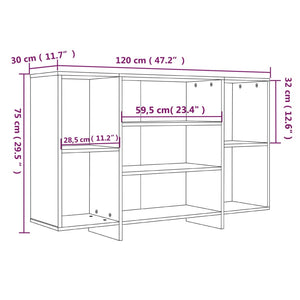 Credenza Rovere Sonoma 120x30x75 cm in Truciolato 809623