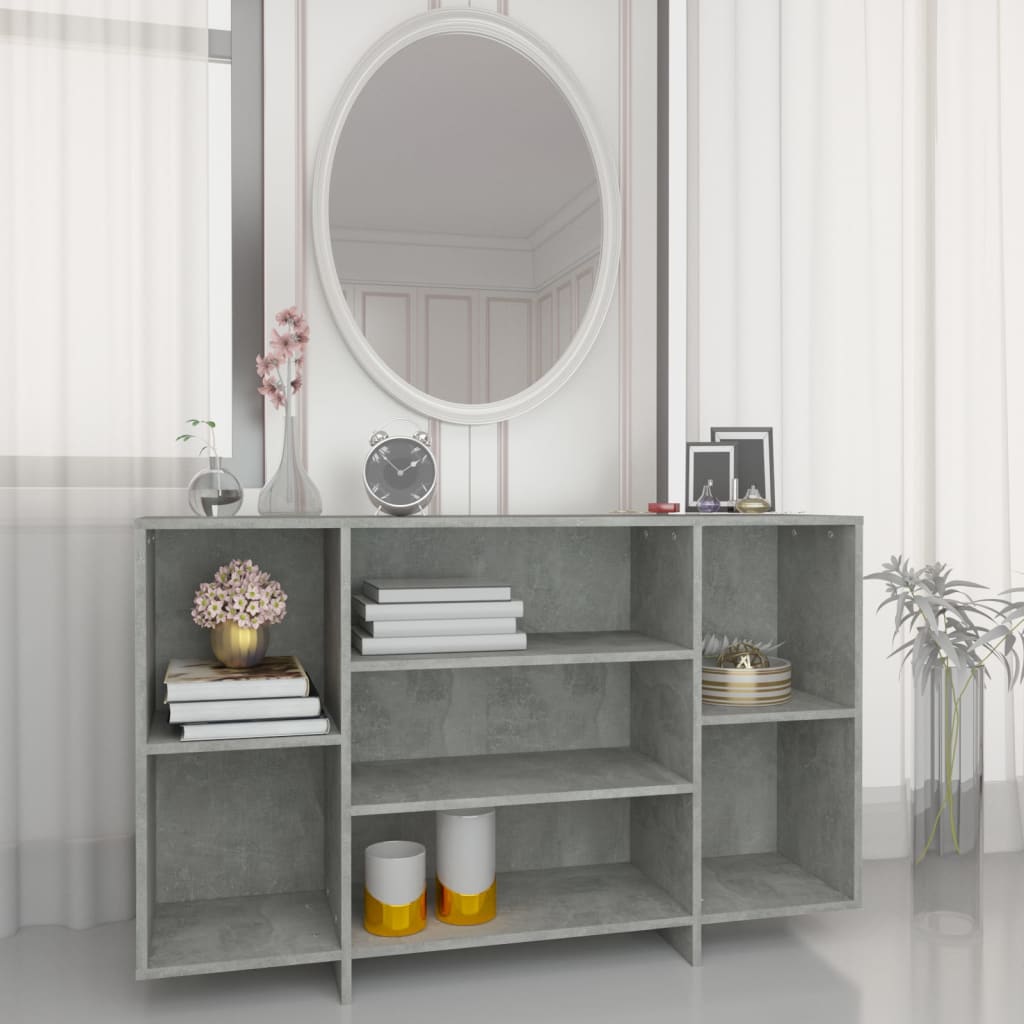 Credenza Grigio Cemento 120x30x75 cm in Truciolato cod mxl 13610