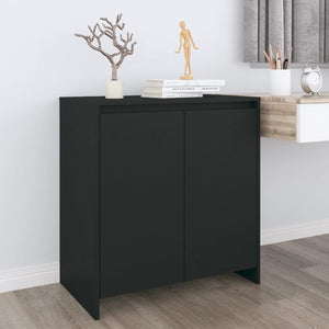 Credenza Nera 70x41x75 cm in Legno Multistrato cod mxl 76116