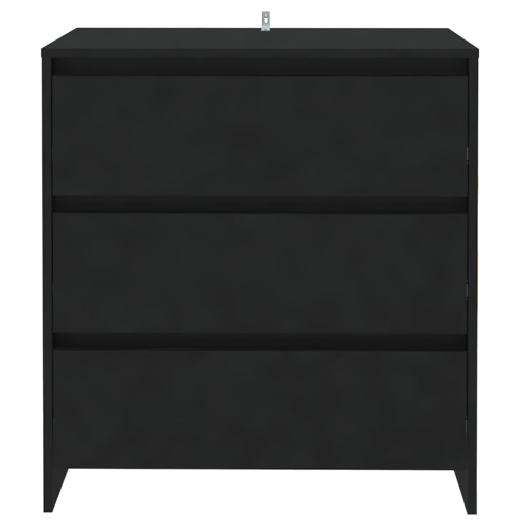 Credenza Nera 70x41x75 cm in Truciolato