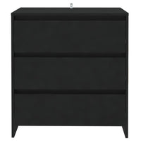 Credenza Nera 70x41x75 cm in Truciolato