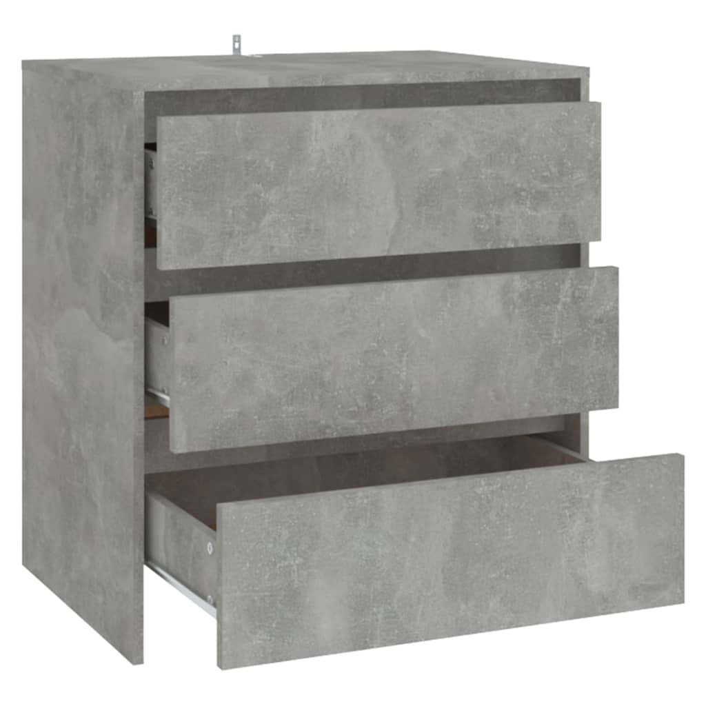 Credenza Grigio Cemento 70x41x75 cm in Truciolato