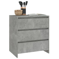 Credenza Grigio Cemento 70x41x75 cm in Truciolato