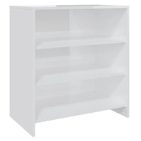 Credenza Bianco Lucido 70x40,5x75 cm in Truciolato 809761